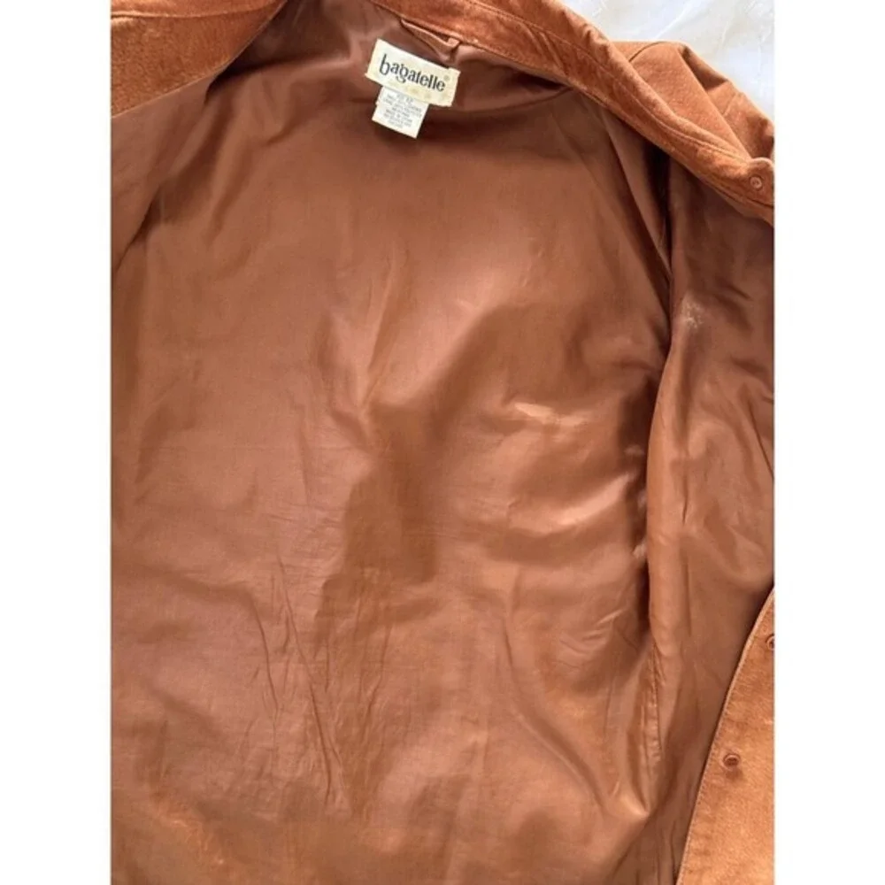 Vintage Genuine Suede Western Leather Shacket Size 12 Penny Lane Style - Picture 10 of 11